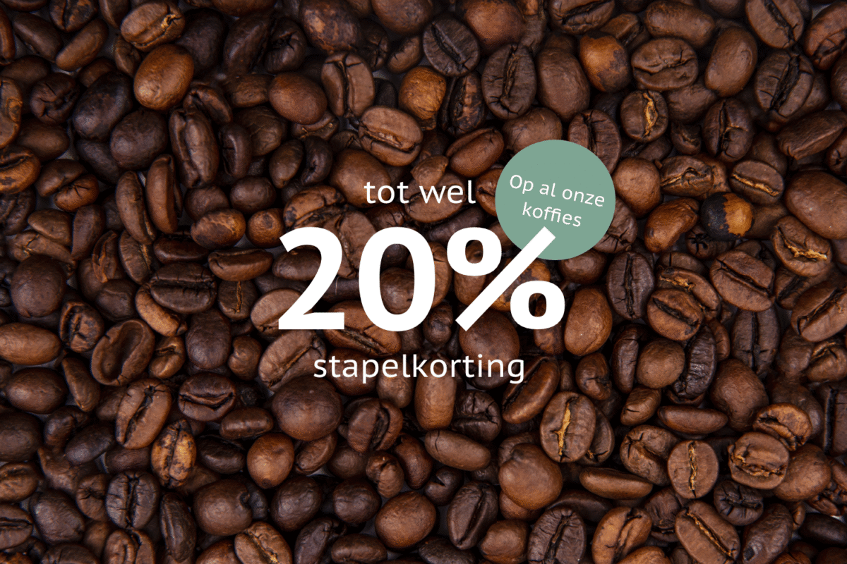 20 korting op alle koffies