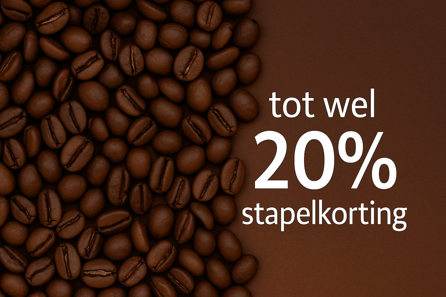 Banner stapelkorting Koffiemaatje