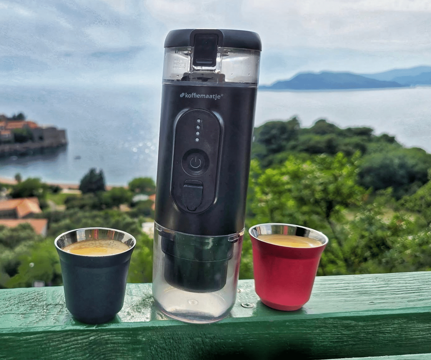 draagbare koffiemachine koffiemaatje onderweg