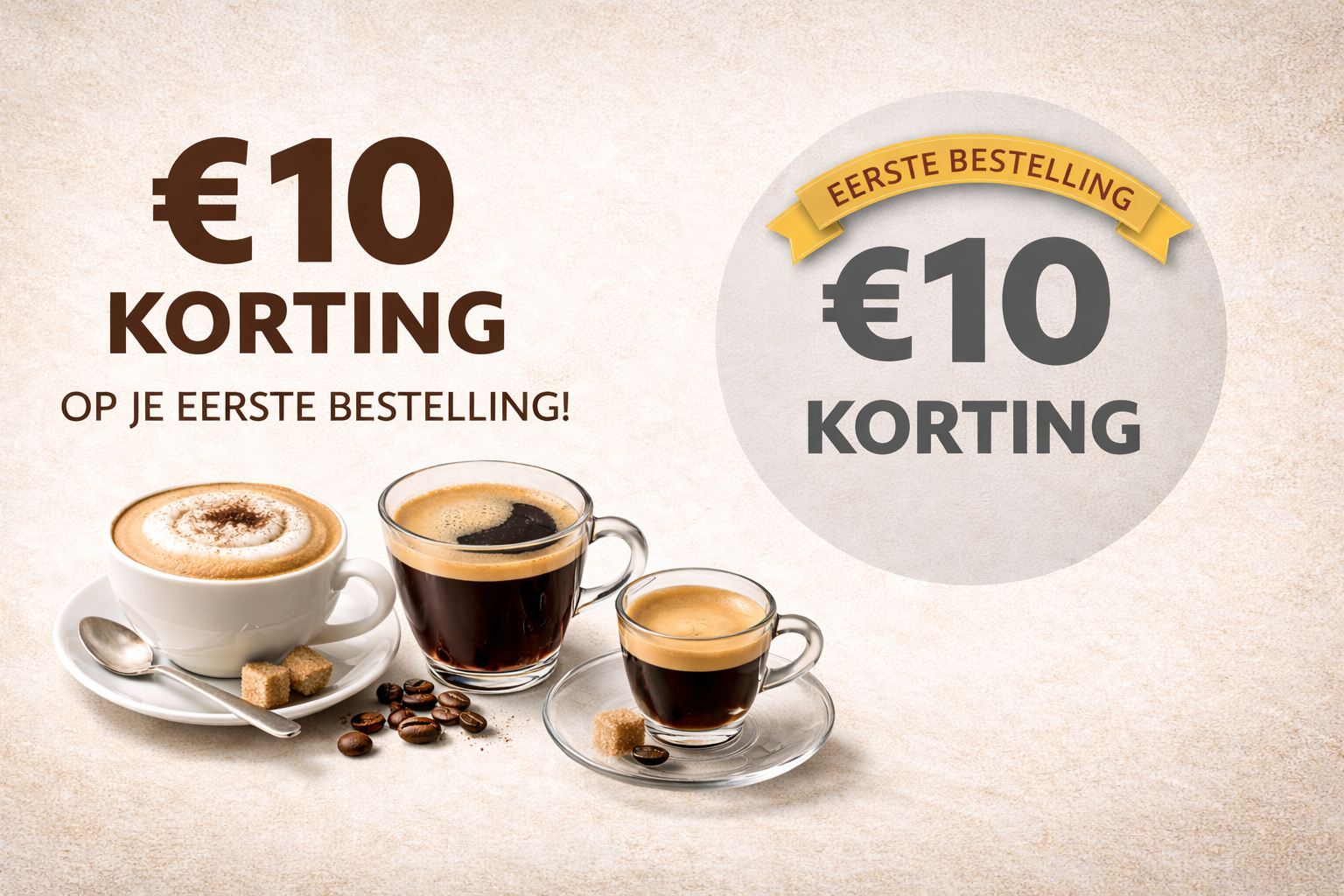 Koffiemaatje eerste bestelling korting koffiebonen