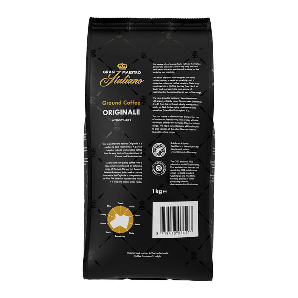 Gran Maestro Italiano Originale - 1kg Gemalen koffie - Afbeelding 2